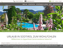 Tablet Screenshot of nalserhof.it